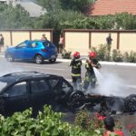 pompierii in alerta arde un autoturism pe o strada din localitatea 23 august 691423c604271