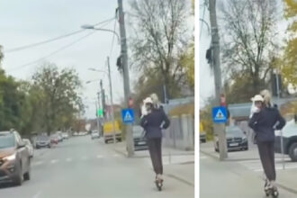video femeie filmata pe trotineta electrica cu un bebelus in brate nu mai sunt cuvinte pentru a descrie inconstienta prostia si nepasarea 69132a34d403f