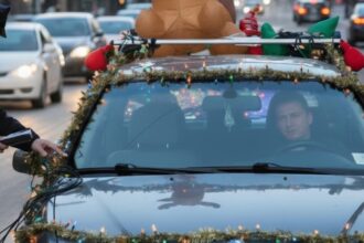 amenzi usturatoare pentru soferii care isi impodobesc masinile cu luminite de craciun 6942a45559bd2