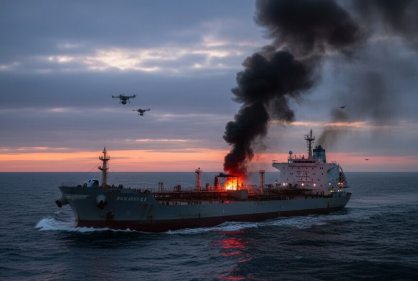 petrolier al rompetrol atacat cu drone in largul marii negre inainte sa fie incarcat 69666c0823c10