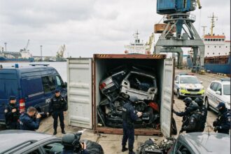 captura in portul constanta masini furate din europa introduse in tara dezmembrate ca piese de schimb 697f66373b162